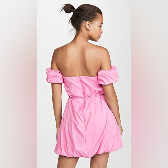 STAUD Ash Off the Shoulder Pink Mini Dress - Picture 3 of 6